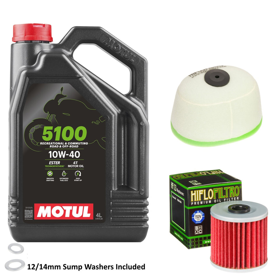 Motul 5100 10w40 4L Oil & HF123 & HFF2024 Oil Filter Kit