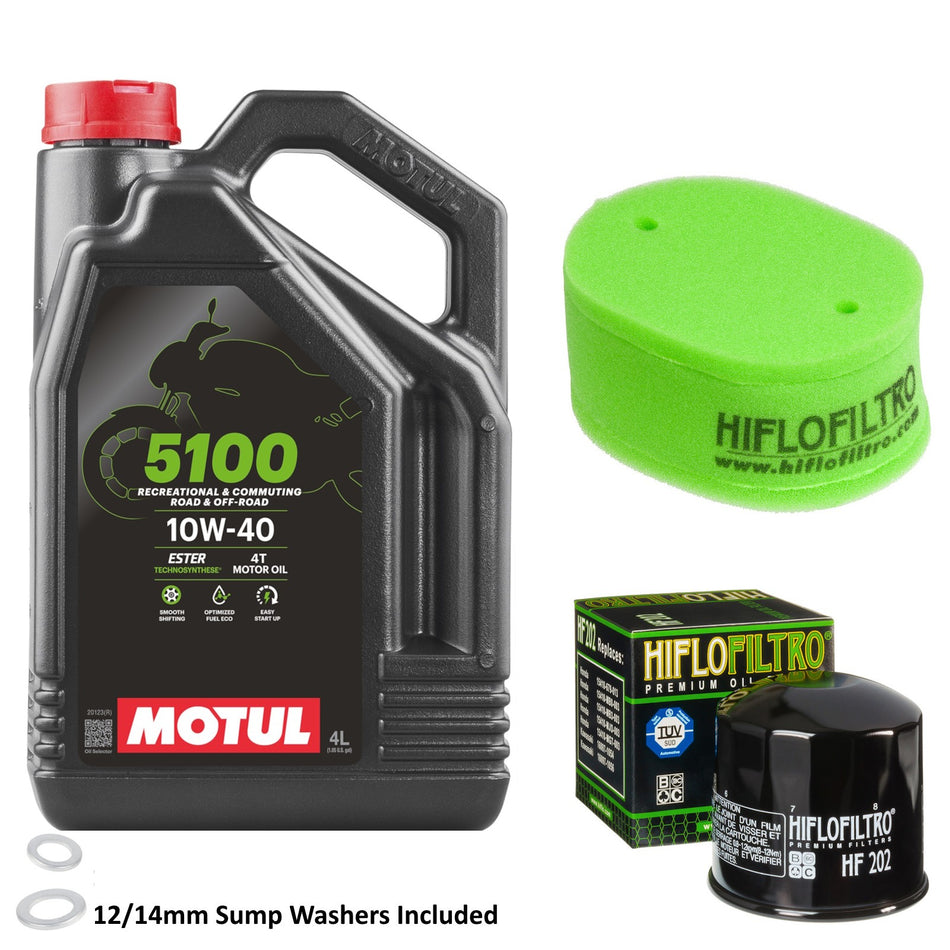 Motul 5100 10w40 4L Oil & HF202 & HFA2709 Oil Filter Kit