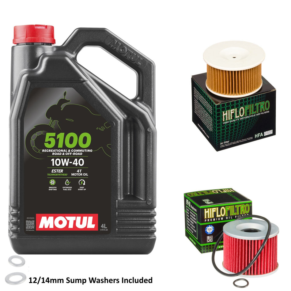 Motul 5100 10w40 4L Oil & HF401 & HFA2402 Oil Filter Kit