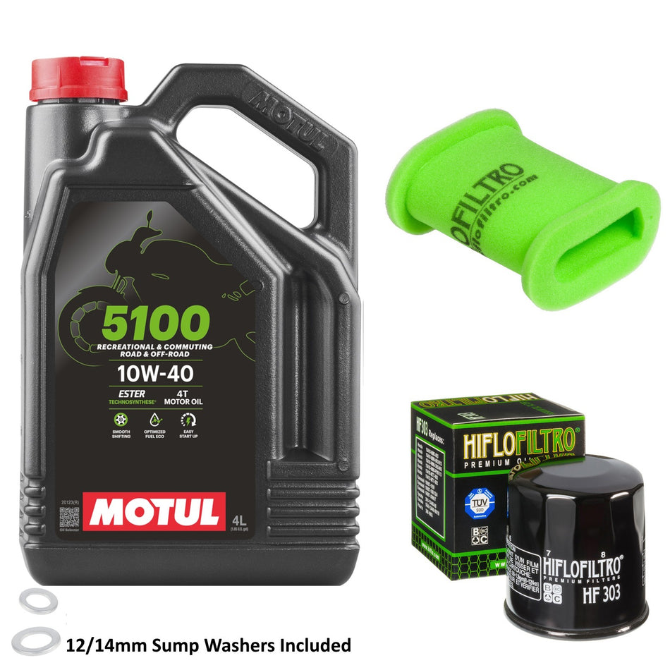 Motul 5100 10w40 4L Oil & HF303 & HFA2202 Oil Filter Kit