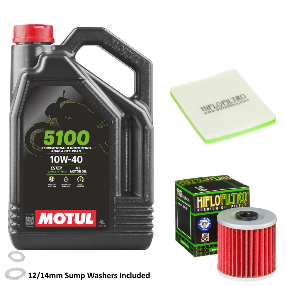 Motul 5100 10w40 4L Oil & HF123 & HFF2022 Oil Filter Kit