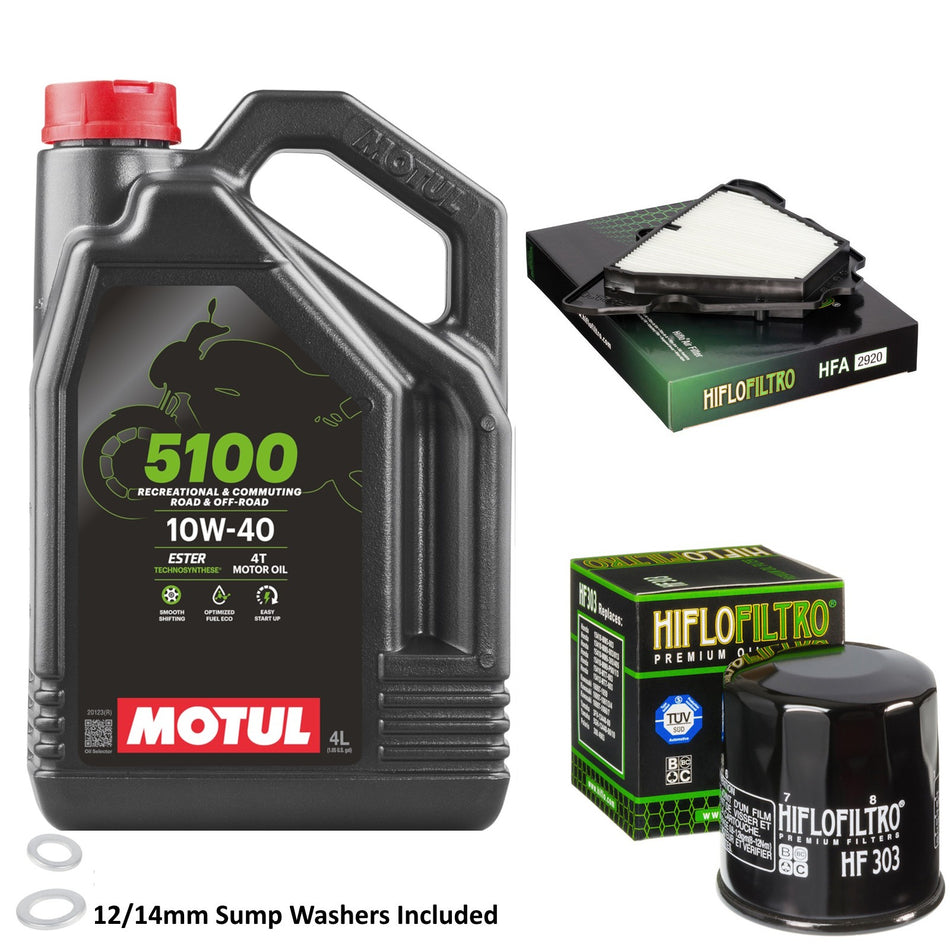 Motul 5100 10w40 4L Oil & HF303 & HFA2920 Oil Filter Kit
