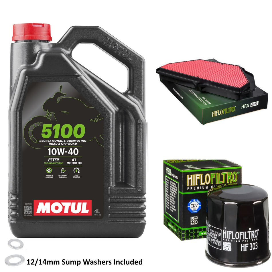Motul 5100 10w40 4L Oil & HF303 & HFA2925 Oil Filter Kit
