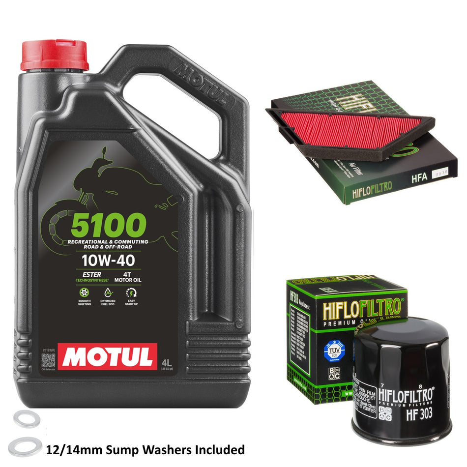 Motul 5100 10w40 4L Oil & HF303 & HFA2916 Oil Filter Kit