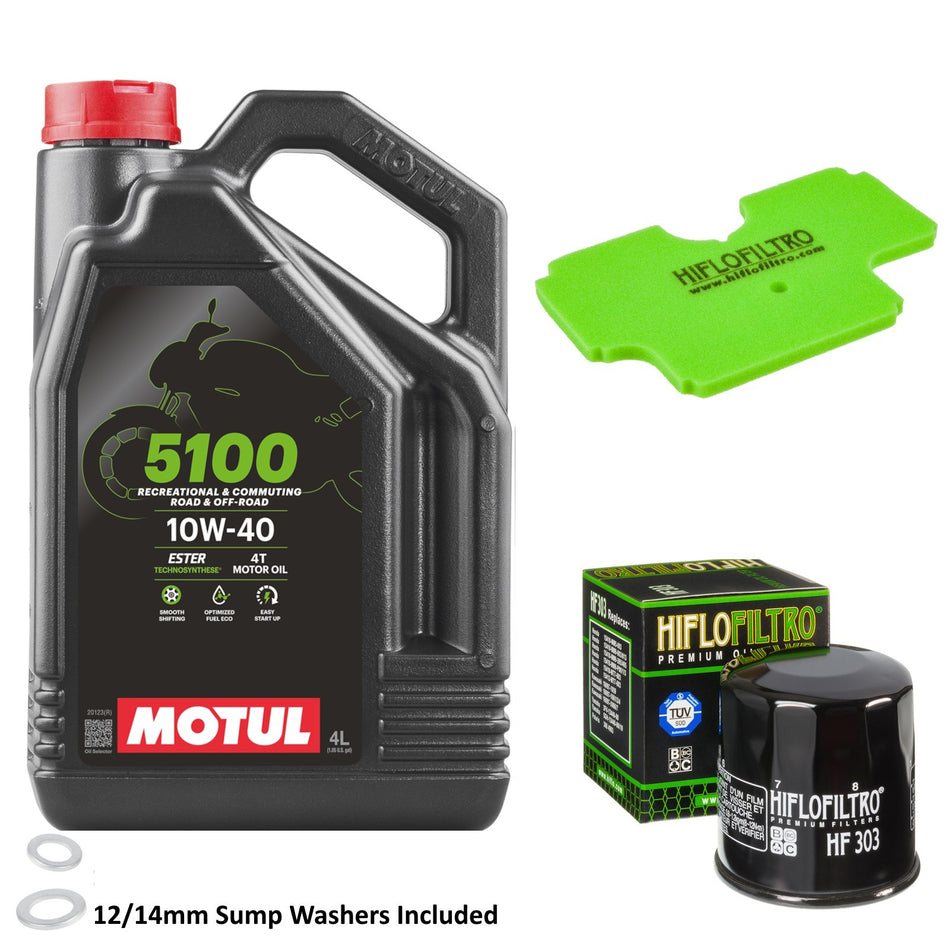 Motul 5100 10w40 4L Oil & HF303 & HFA2606 Oil Filter Kit