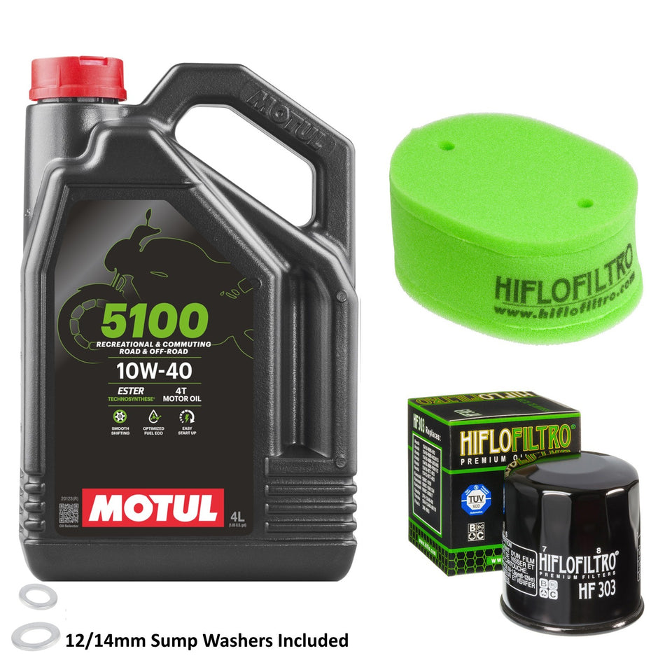Motul 5100 10w40 4L Oil & HF303 & HFA2709 Oil Filter Kit