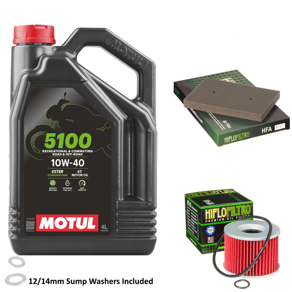 Motul 5100 10w40 4L Oil & HF401 & HFA2505 Oil Filter Kit