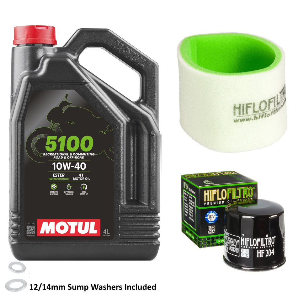 Motul 5100 10w40 4L Oil & HF204 & HFF2028 Oil Filter Kit