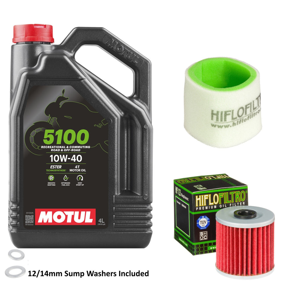 Motul 5100 10w40 4L Oil & HF123 & HFF2029 Oil Filter Kit