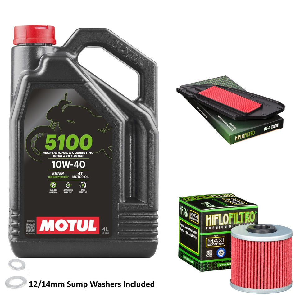 Motul 5100 10w40 4L Oil & HF566 & HFA5013 Oil Filter Kit