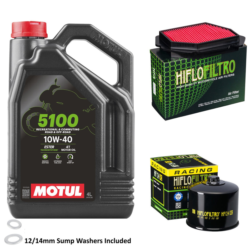 Motul 5100 10w40 4L Oil & HF124RC & HFA2926 Oil Filter Kit