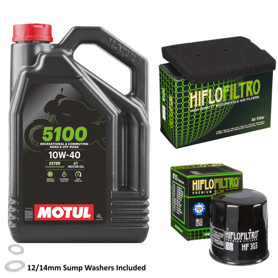Motul 5100 10w40 4L Oil & HF303 & HFA2301 Oil Filter Kit