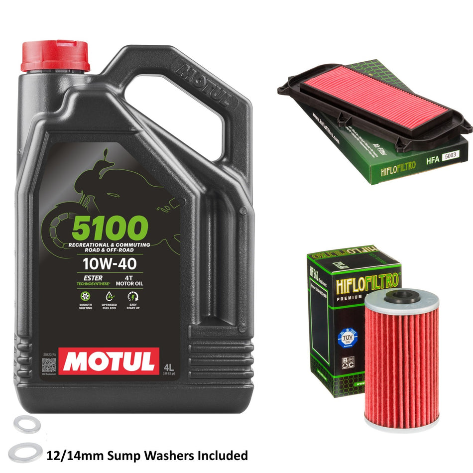 Motul 5100 10w40 4L Oil & HF562 & HFA5003 Oil Filter Kit