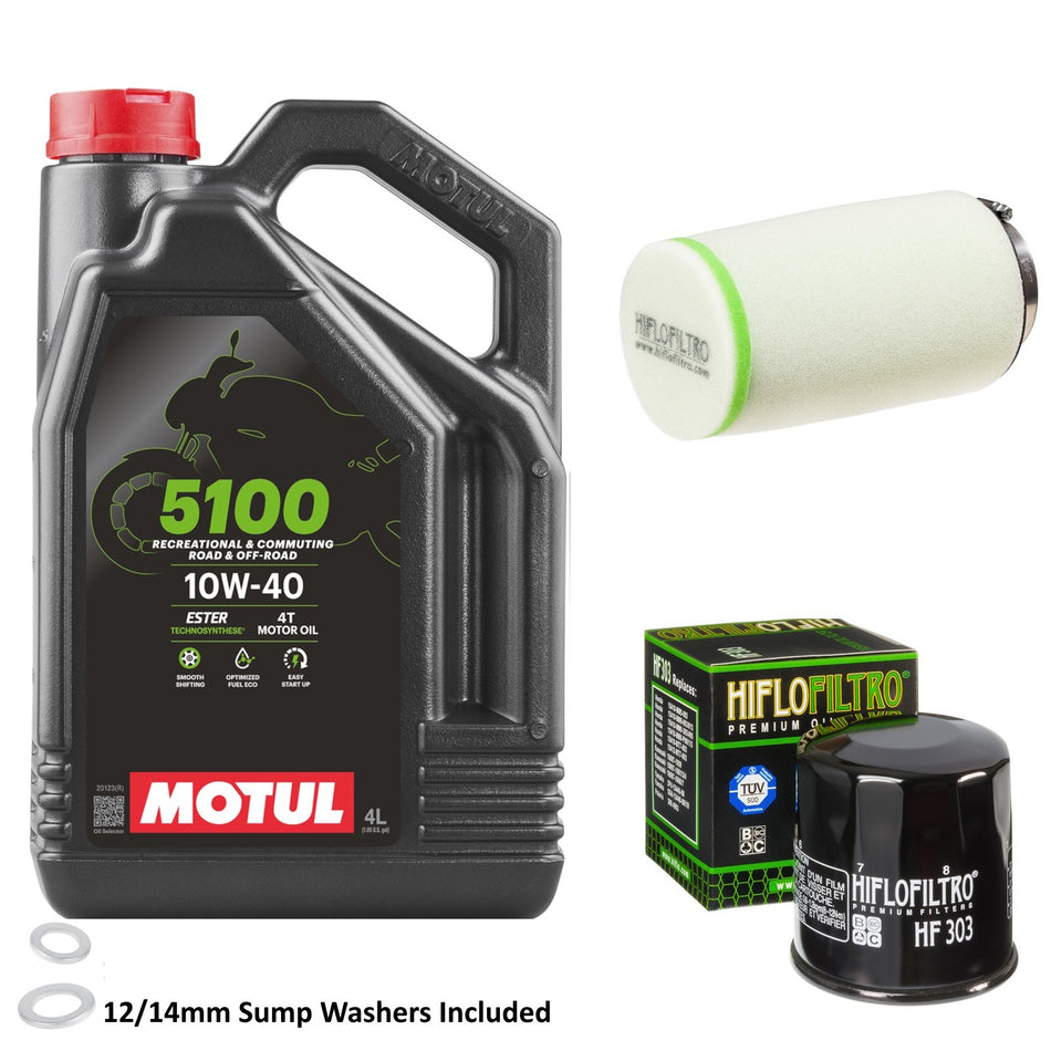 Motul 5100 10w40 4L Oil & HF303 & HFF7011 Oil Filter Kit
