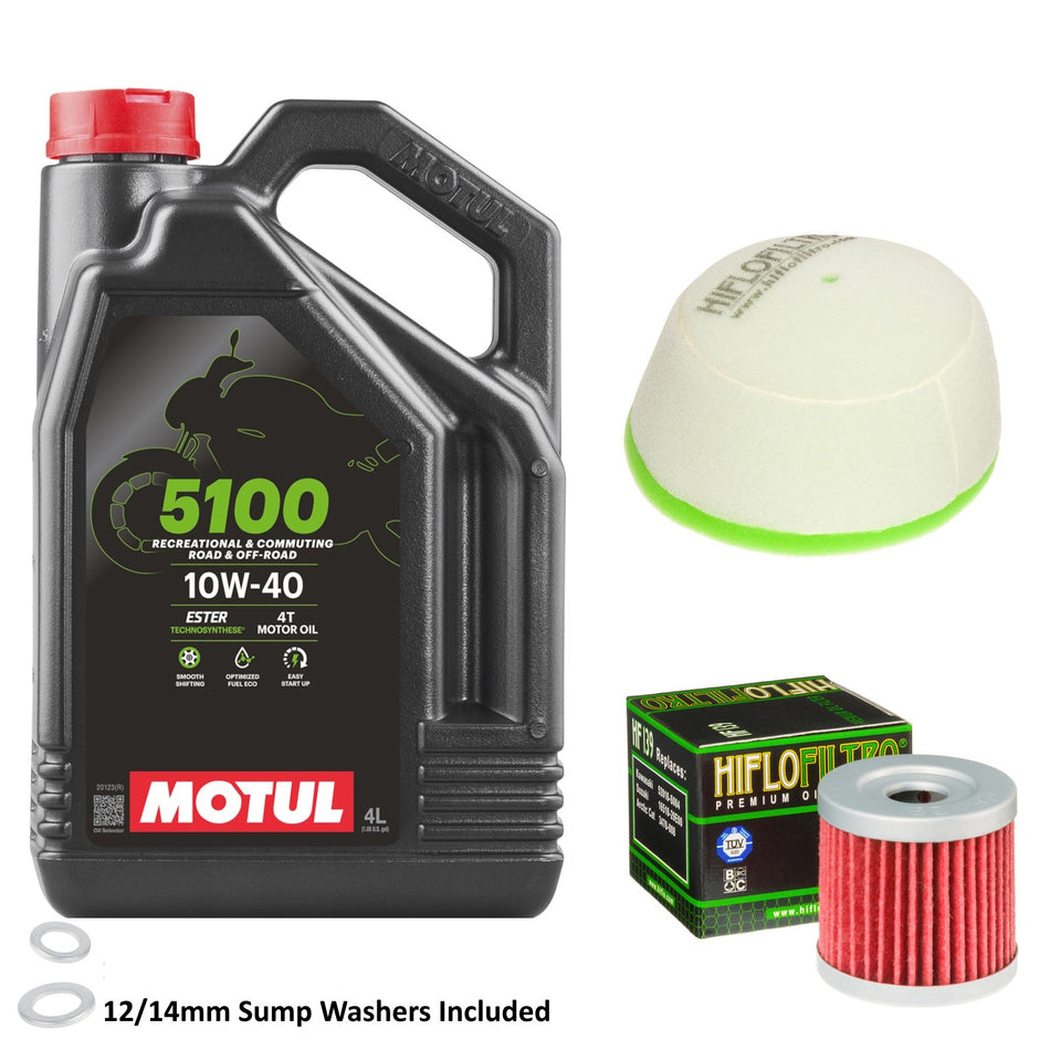 Motul 5100 10w40 4L Oil & HF139 & HFF3015 Oil Filter Kit