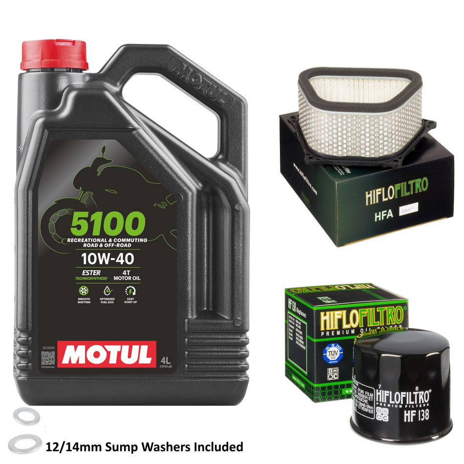 Motul 5100 10w40 4L Oil & HF138 & HFA3907 Oil Filter Kit