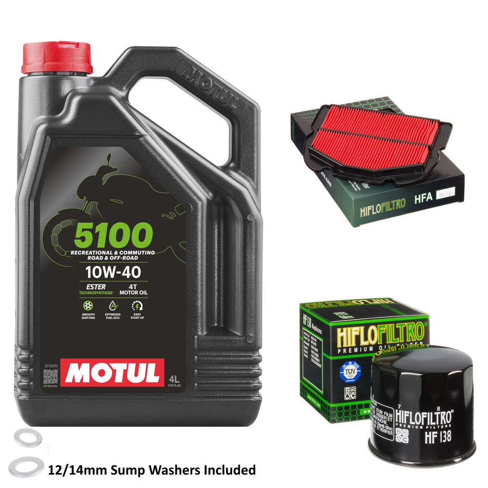 Motul 5100 10w40 4L Oil & HF138 & HFA3911 Oil Filter Kit