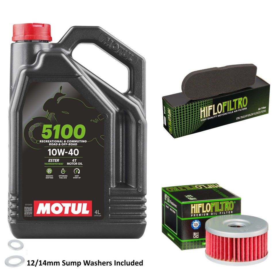 Motul 5100 10w40 4L Oil & HF136 & HFA3108 Oil Filter Kit