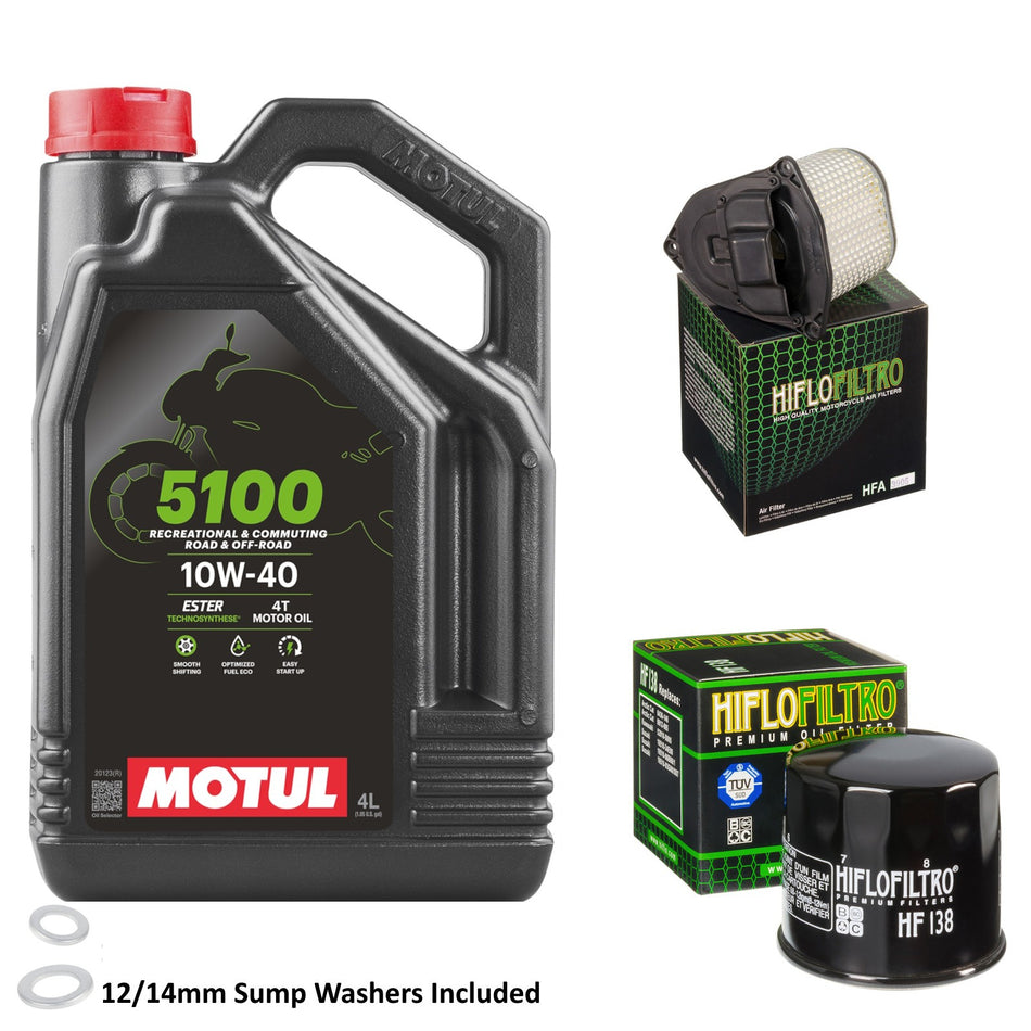 Motul 5100 10w40 4L Oil & HF138 & HFA3906 Oil Filter Kit