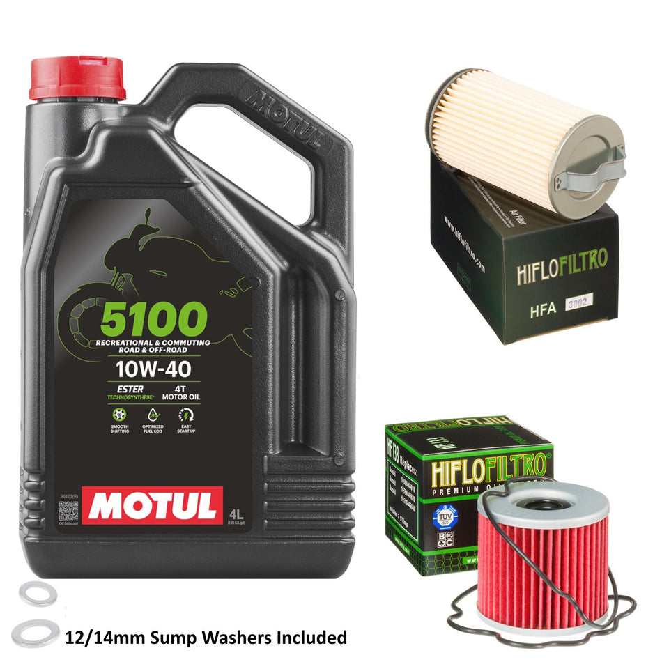 Motul 5100 10w40 4L Oil & HF133 & HFA3902 Oil Filter Kit