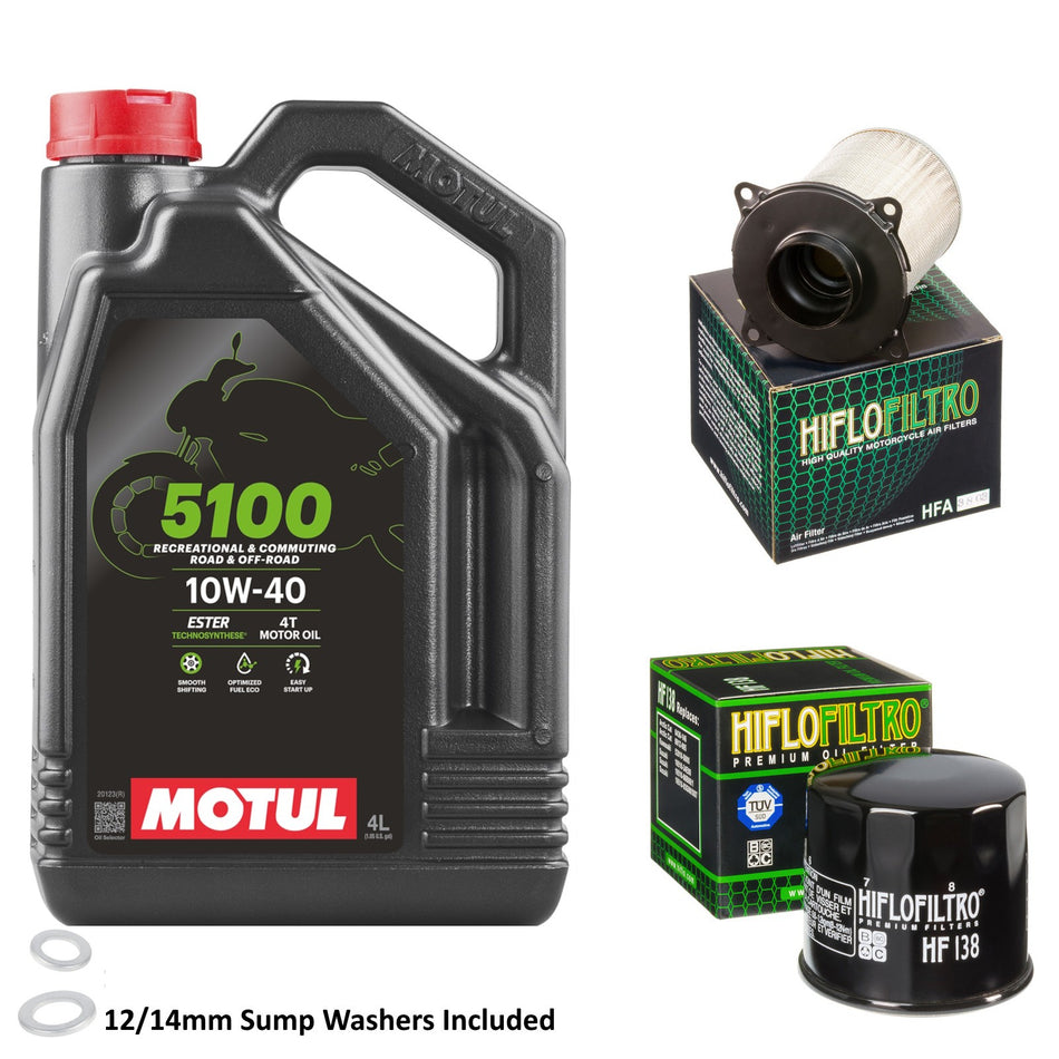Motul 5100 10w40 4L Oil & HF138 & HFA3803 Oil Filter Kit