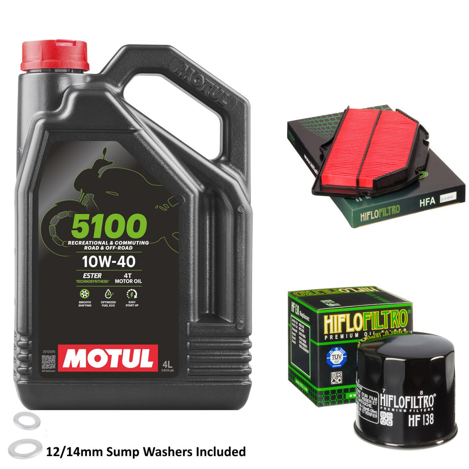 Motul 5100 10w40 4L Oil & HF138 & HFA3908 Oil Filter Kit