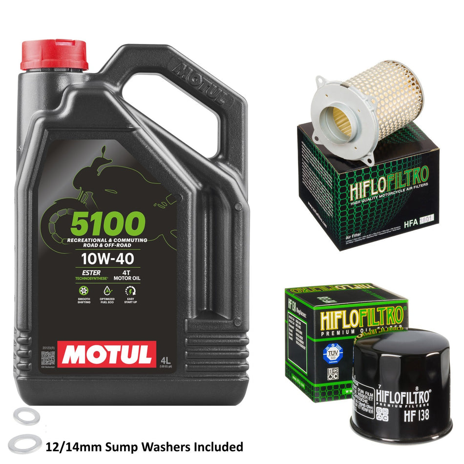 Motul 5100 10w40 4L Oil & HF138 & HFA3801 Oil Filter Kit