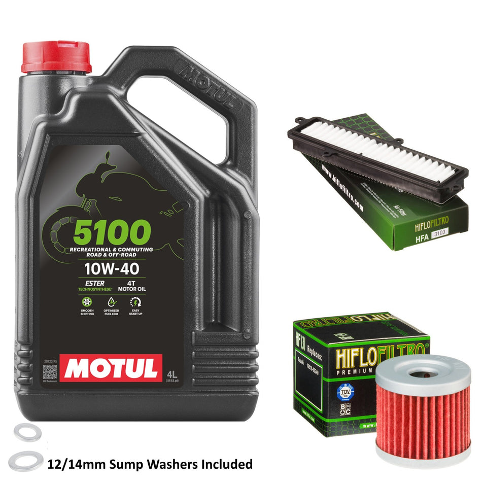 Motul 5100 10w40 4L Oil & HF131 & HFA3103 Oil Filter Kit