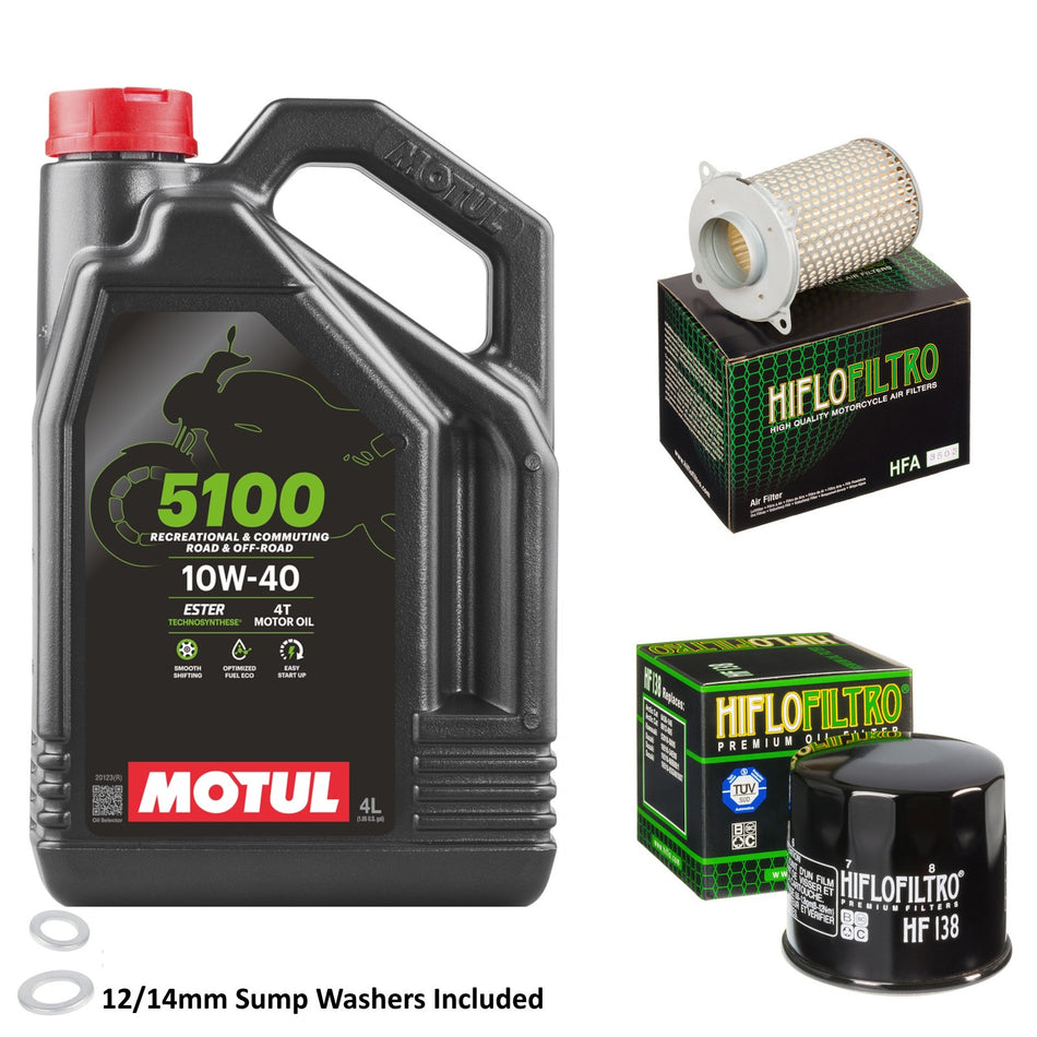 Motul 5100 10w40 4L Oil & HF138 & HFA3503 Oil Filter Kit