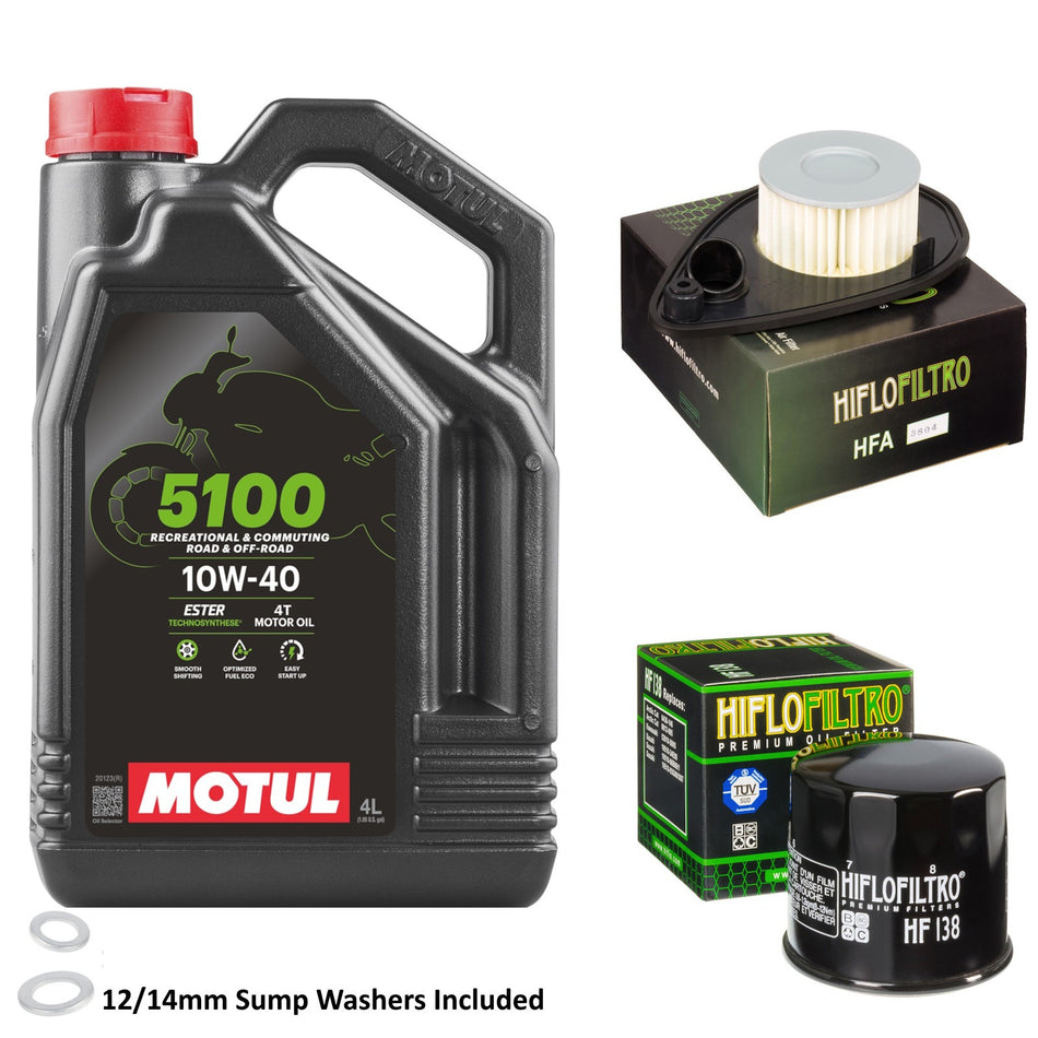 Motul 5100 10w40 4L Oil & HF138 & HFA3804 Oil Filter Kit