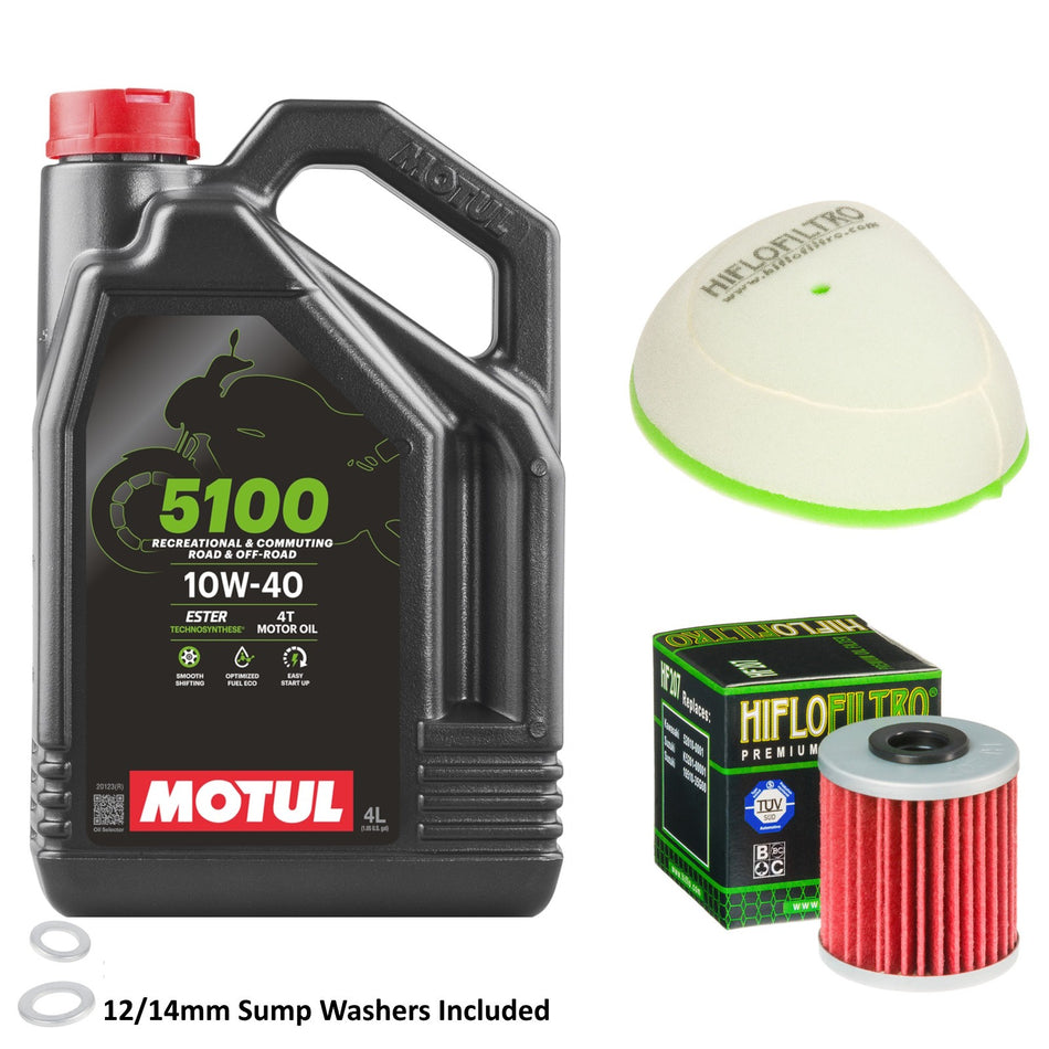 Motul 5100 10w40 4L Oil & HF207 & HFF3021 Oil Filter Kit