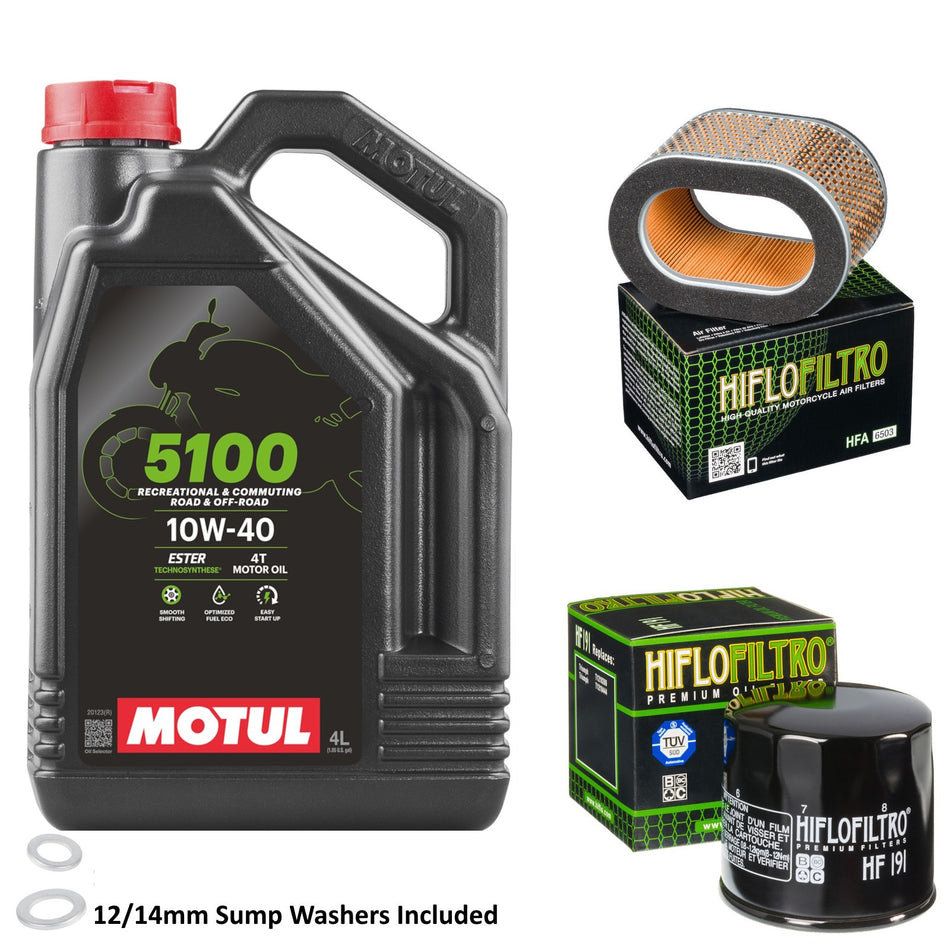 Motul 5100 10w40 4L Oil & HF191 & HFA6503 Oil Filter Kit