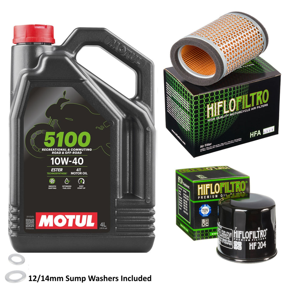 Motul 5100 10w40 4L Oil & HF204 & HFA6511 Oil Filter Kit