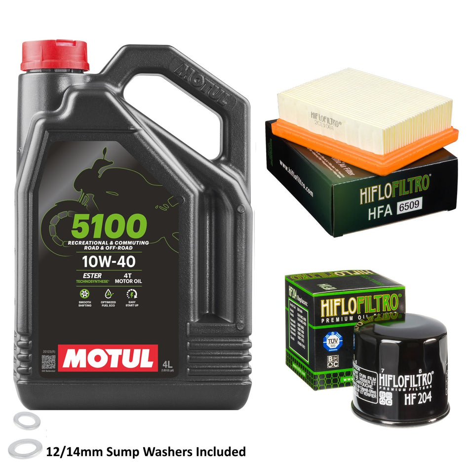 Motul 5100 10w40 4L Oil & HF204 & HFA6509 Oil Filter Kit