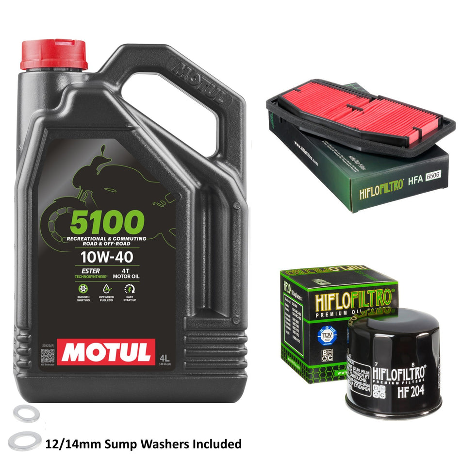 Motul 5100 10w40 4L Oil & HF204 & HFA6506 Oil Filter Kit