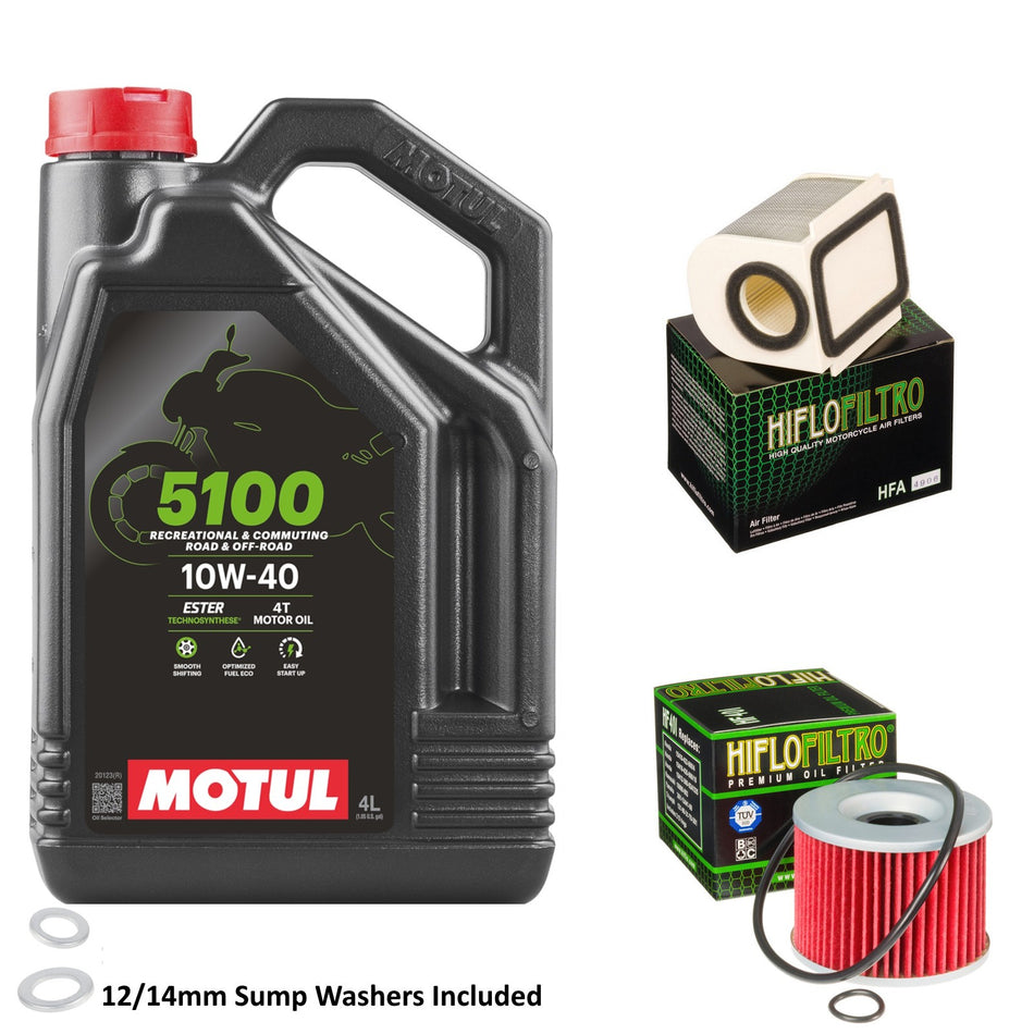 Motul 5100 10w40 4L Oil & HF401 & HFA4906 Oil Filter Kit