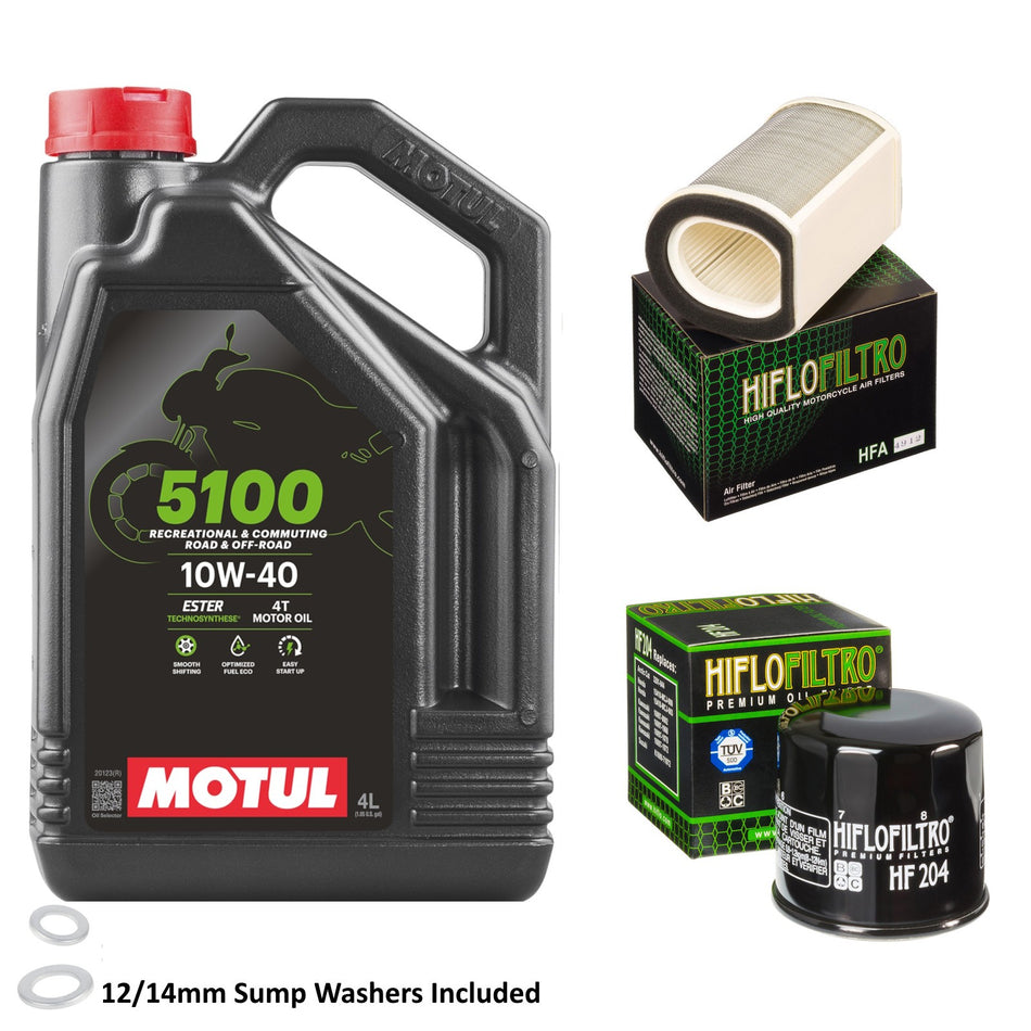 Motul 5100 10w40 4L Oil & HF204 & HFA4912 Oil Filter Kit