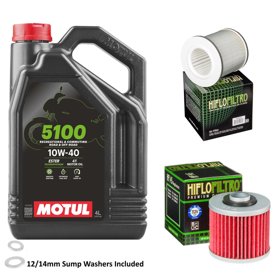 Motul 5100 10w40 4L Oil & HF145 & HFA4603 Oil Filter Kit