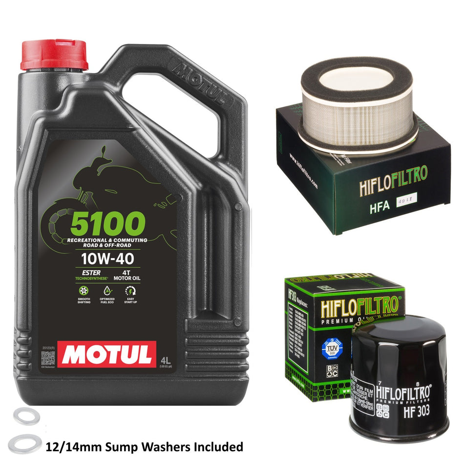 Motul 5100 10w40 4L Oil & HF303 & HFA4911 Oil Filter Kit