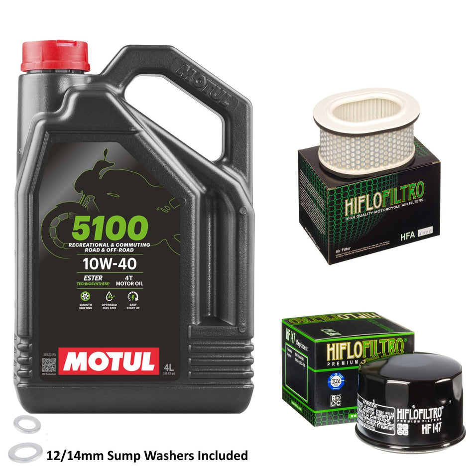 Motul 5100 10w40 4L Oil & HF147 & HFA4606 Oil Filter Kit