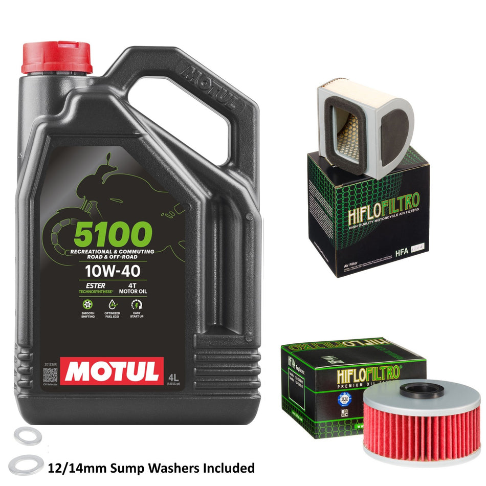 Motul 5100 10w40 4L Oil & HF144 & HFA4504 Oil Filter Kit