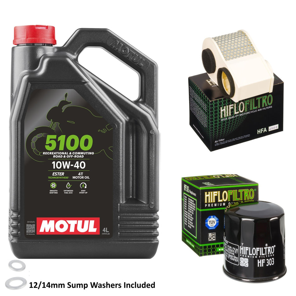 Motul 5100 10w40 4L Oil & HF303 & HFA4908 Oil Filter Kit