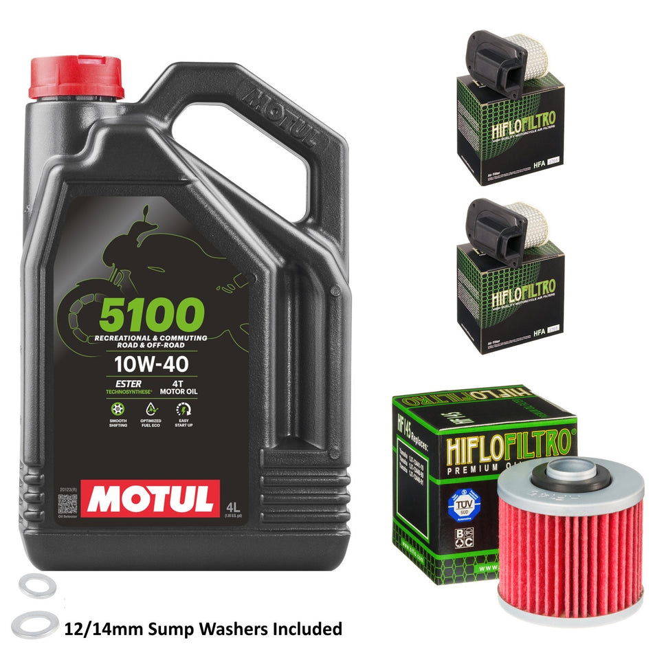 Motul 5100 10w40 4L Oil & HF145 & HFA4704 Oil Filter Kit