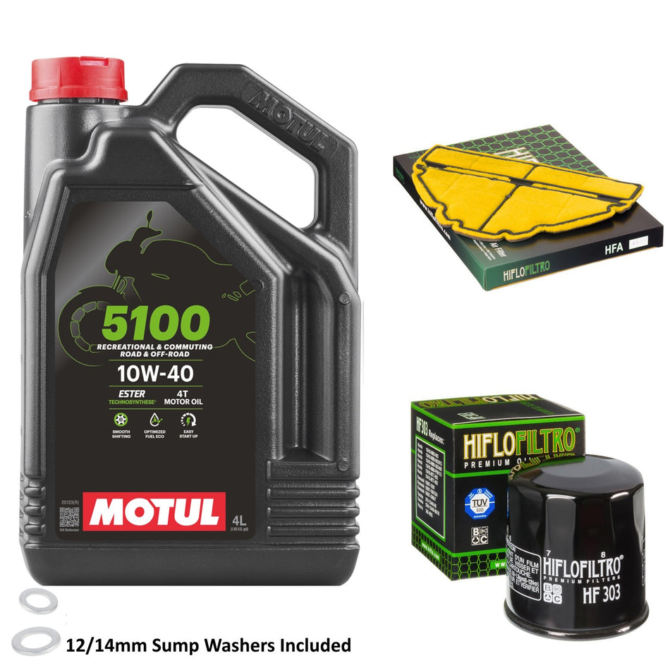 Motul 5100 10w40 4L Oil & HF303 & HFA4611 Oil Filter Kit