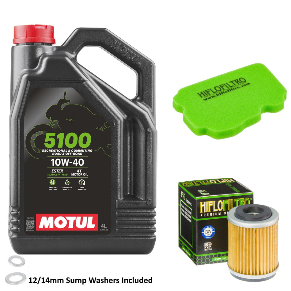 Motul 5100 10w40 4L Oil & HF143 & HFA4202 Oil Filter Kit