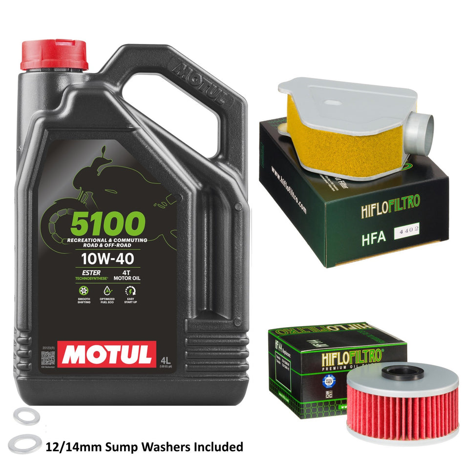 Motul 5100 10w40 4L Oil & HF144 & HFA4402 Oil Filter Kit