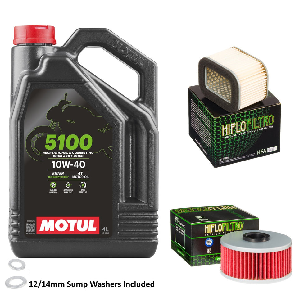 Motul 5100 10w40 4L Oil & HF144 & HFA4401 Oil Filter Kit