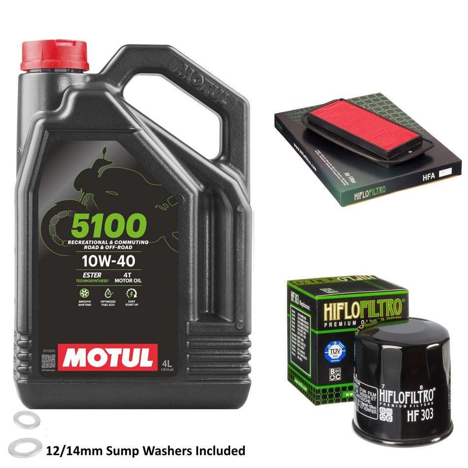 Motul 5100 10w40 4L Oil & HF303 & HFA4916 Oil Filter Kit