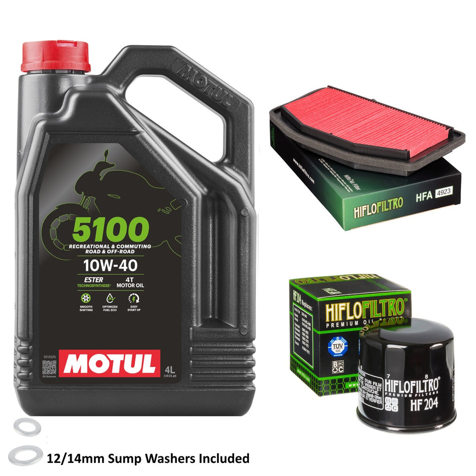 Motul 5100 10w40 4L Oil & HF204 & HFA4923 Oil Filter Kit