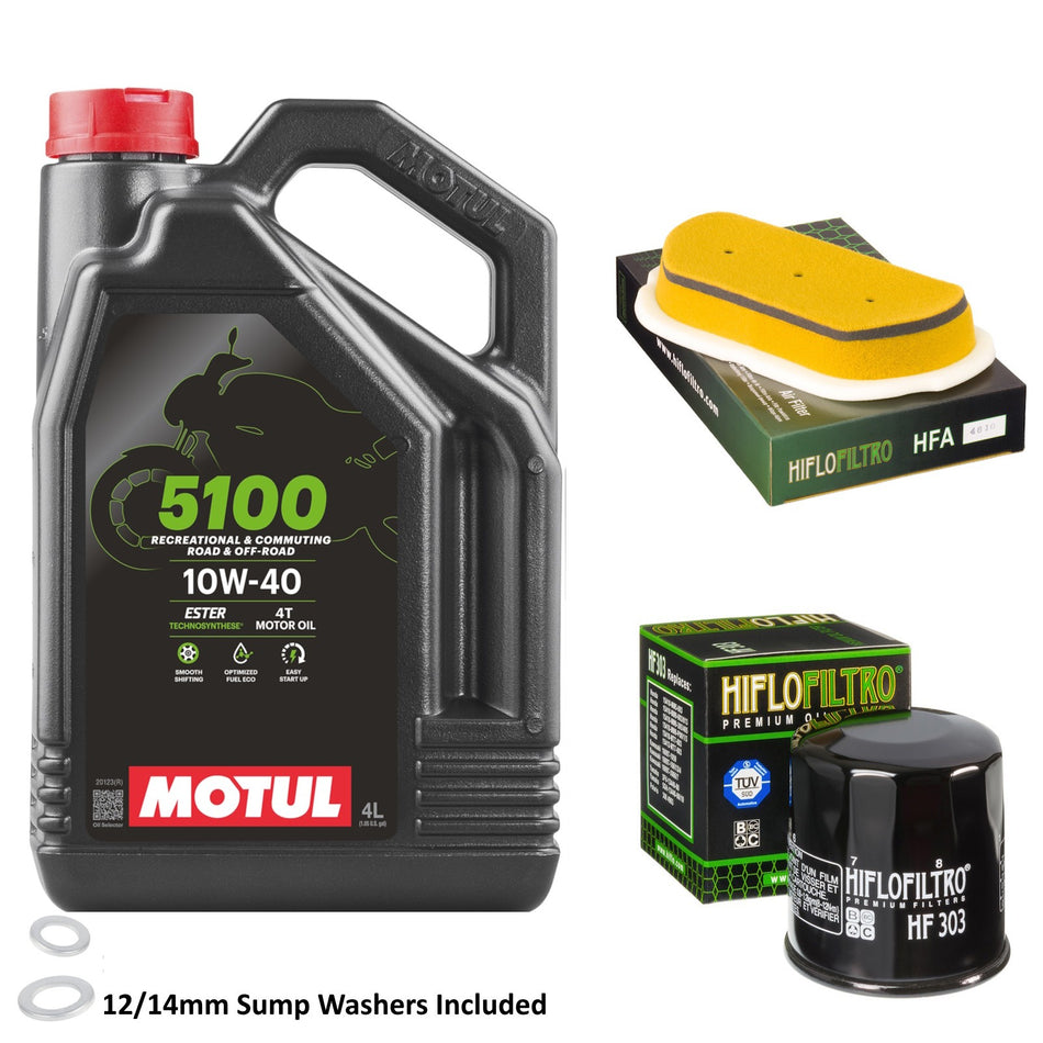 Motul 5100 10w40 4L Oil & HF303 & HFA4610 Oil Filter Kit